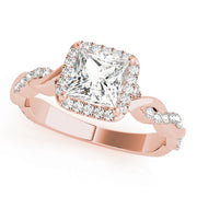 BRAIDED SHANK WITH PRINCESS CUT HALO HEAD - Image 5