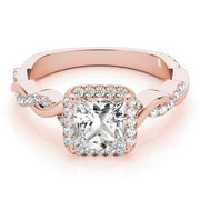 BRAIDED SHANK WITH PRINCESS CUT HALO HEAD - Image 8