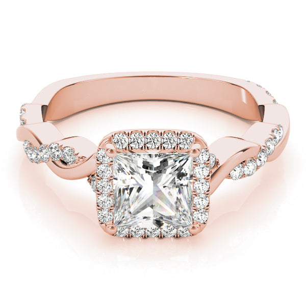 BRAIDED SHANK WITH PRINCESS CUT HALO HEAD - Image 8