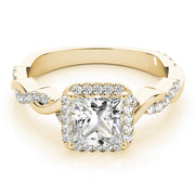 BRAIDED SHANK WITH PRINCESS CUT HALO HEAD - Image 9