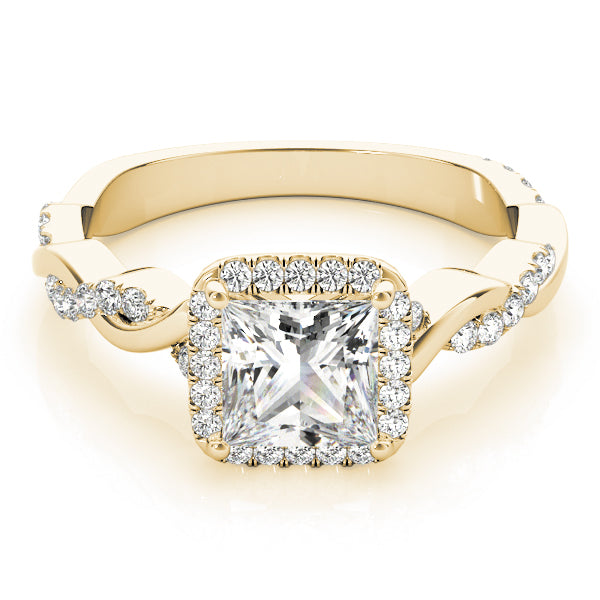 BRAIDED SHANK WITH PRINCESS CUT HALO HEAD - Image 9