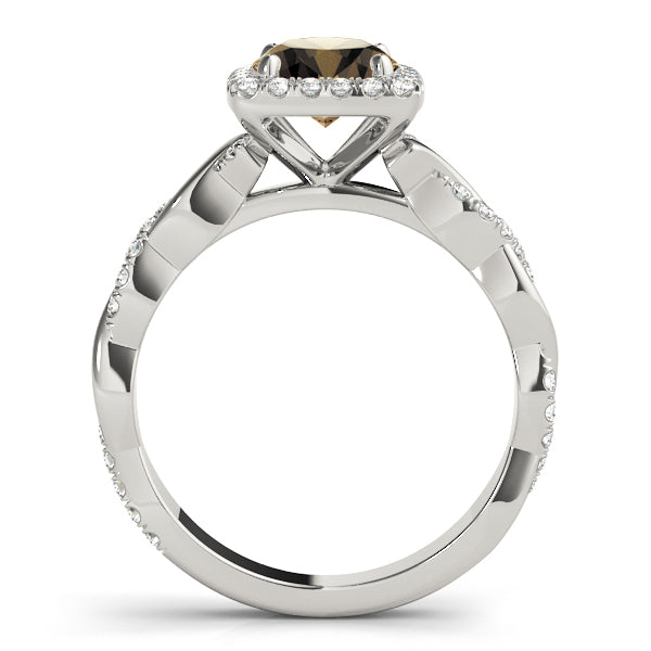 BRAIDED SHANK WITH ROUND CENTER CUSHION HALO - Image 3