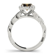 BRAIDED SHANK WITH ROUND CENTER CUSHION HALO - Image 3