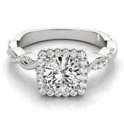 BRAIDED SHANK WITH ROUND CENTER CUSHION HALO - Image 10