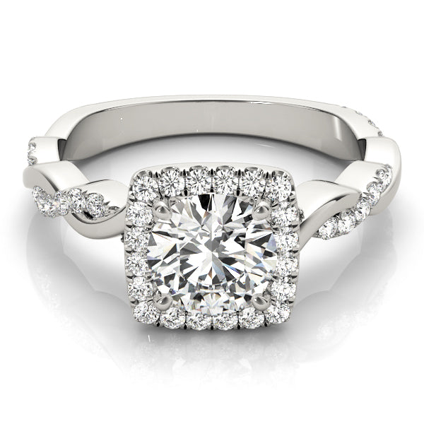 BRAIDED SHANK WITH ROUND CENTER CUSHION HALO - Image 10