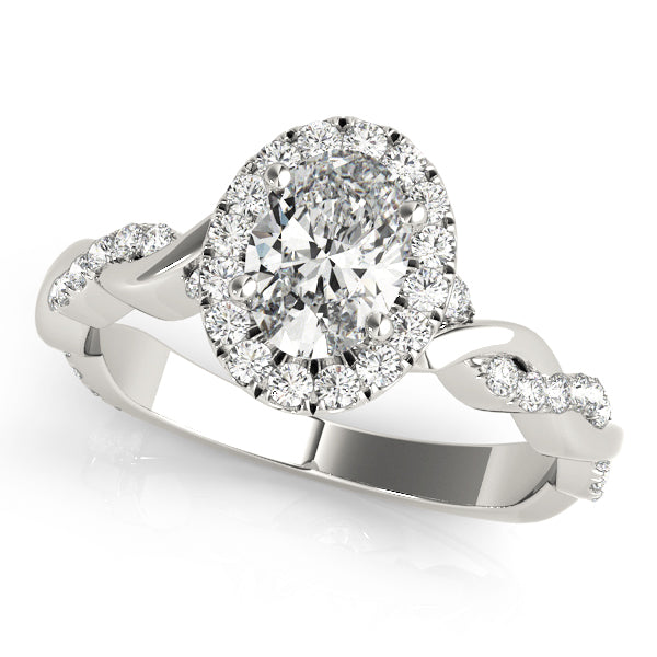 BRAIDED SHANK WITH OVAL HALO HEAD - Image 2