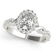 BRAIDED SHANK WITH OVAL HALO HEAD - Image 2
