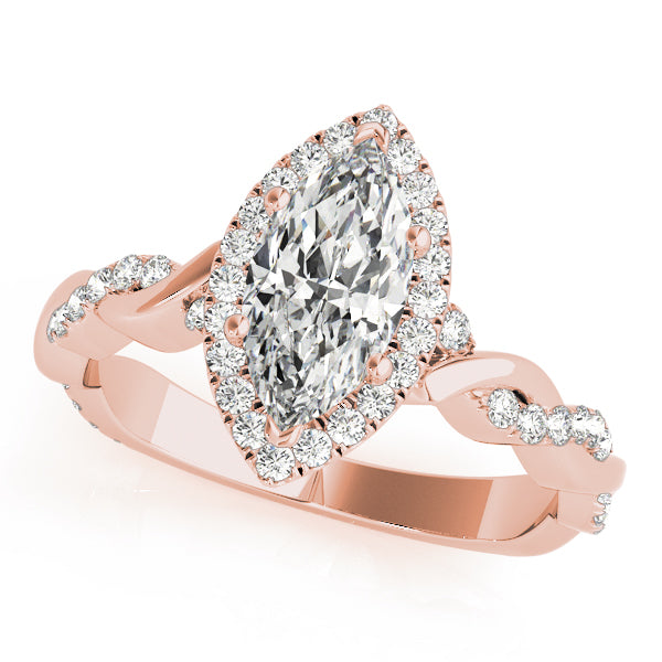 BRAIDED SHANK WITH MARQUISE HALO HEAD - Image 7