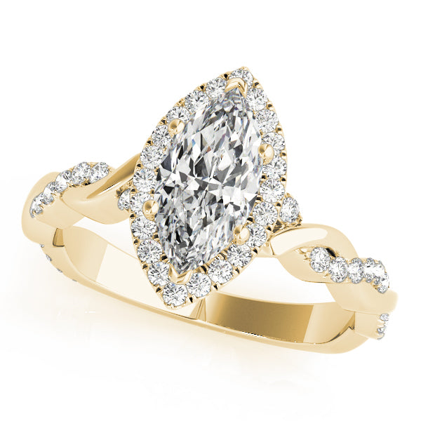 BRAIDED SHANK WITH MARQUISE HALO HEAD - Image 6