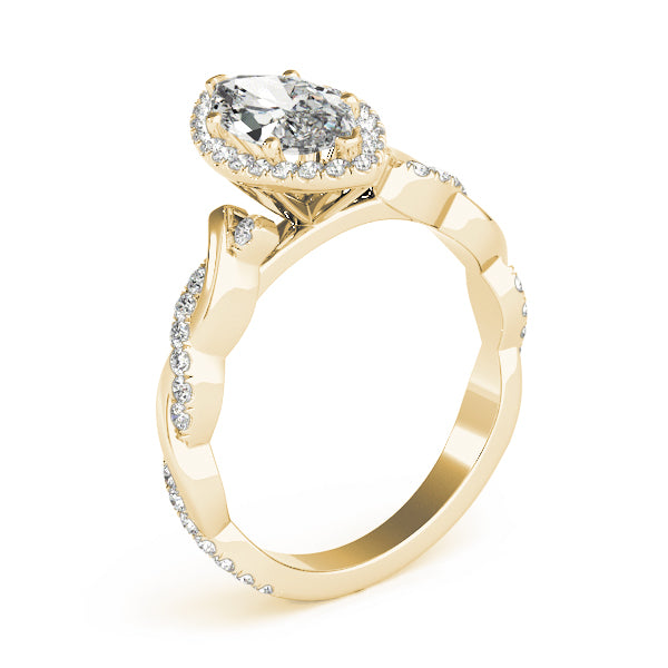 BRAIDED SHANK WITH MARQUISE HALO HEAD - Image 3