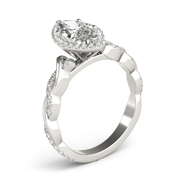 BRAIDED SHANK WITH MARQUISE HALO HEAD - Image 4