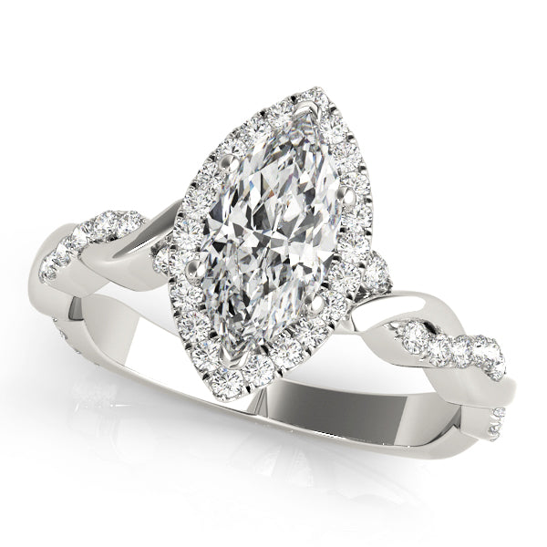 BRAIDED SHANK WITH MARQUISE HALO HEAD - Image 2