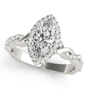 BRAIDED SHANK WITH MARQUISE HALO HEAD - Image 2