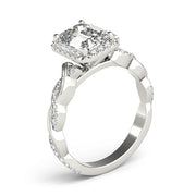 BRAIDED SHANK WITH EMERALD CUT HALO HEAD - Image 10