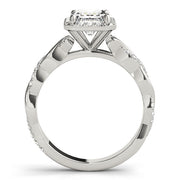 BRAIDED SHANK WITH EMERALD CUT HALO HEAD - Image 5