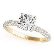 PAVE ENGAGEMENT RING WITH ROUND HEAD - Image 7
