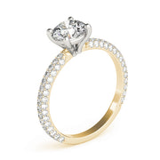 PAVE ENGAGEMENT RING WITH ROUND HEAD - Image 6