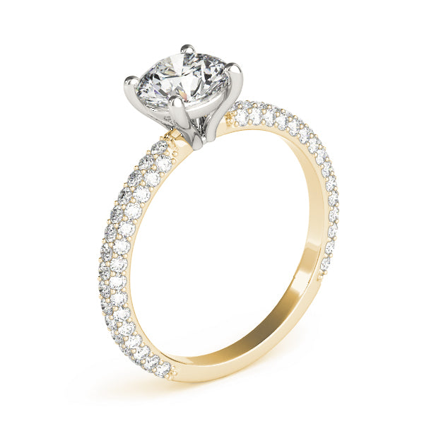 PAVE ENGAGEMENT RING WITH ROUND HEAD - Image 6