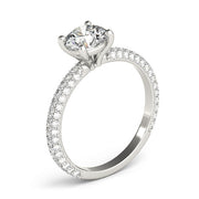 PAVE ENGAGEMENT RING WITH ROUND HEAD - Image 8