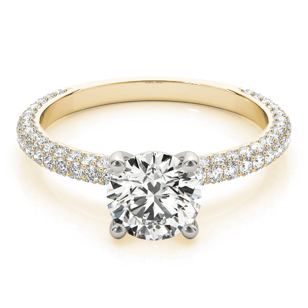 PAVE ENGAGEMENT RING WITH ROUND HEAD - Image 3