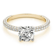 PAVE ENGAGEMENT RING WITH ROUND HEAD - Image 3