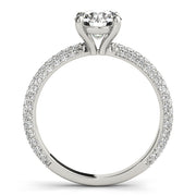PAVE ENGAGEMENT RING WITH ROUND HEAD - Image 10