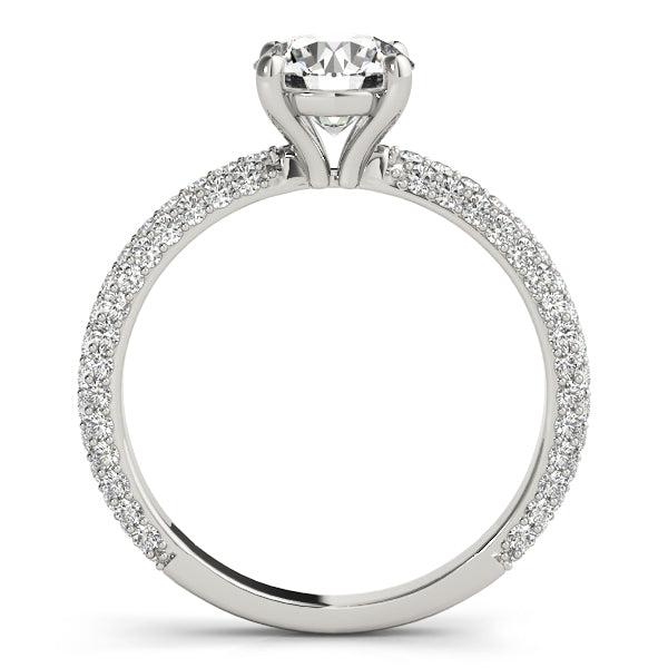 PAVE ENGAGEMENT RING WITH ROUND HEAD - Image 10