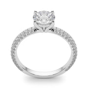 PAVE ENGAGEMENT RING WITH ROUND HEAD - Image 9