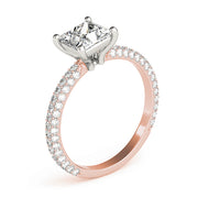 PAVE ENGAGEMENT RING WITH PRINCESS CUT HEAD - Image 7