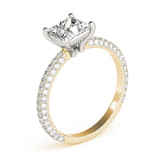 PAVE ENGAGEMENT RING WITH PRINCESS CUT HEAD - Image 8