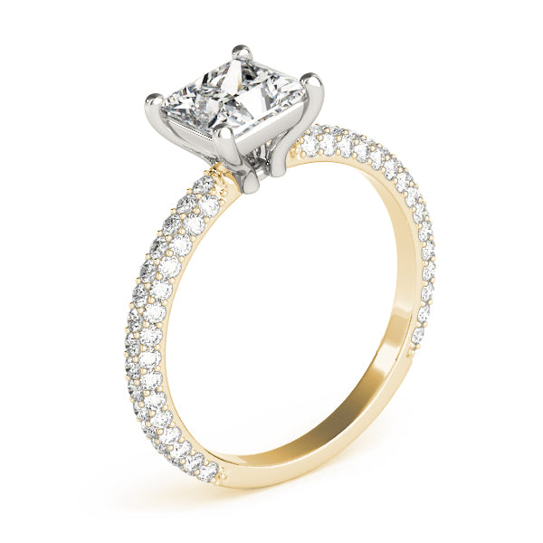 PAVE ENGAGEMENT RING WITH PRINCESS CUT HEAD - Image 8