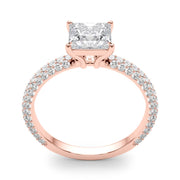 PAVE ENGAGEMENT RING WITH PRINCESS CUT HEAD - Image 10