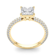 PAVE ENGAGEMENT RING WITH PRINCESS CUT HEAD - Image 9