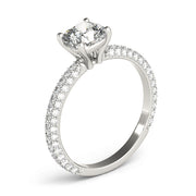 PAVE ENGAGEMENT RING WITH CUSHION HEAD - Image 4