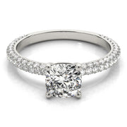PAVE ENGAGEMENT RING WITH CUSHION HEAD - Image 10