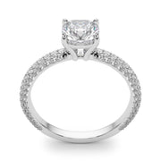 PAVE ENGAGEMENT RING WITH CUSHION HEAD - Image 3