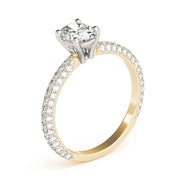 PAVE ENGAGEMENT RING WITH OVAL CENTER - Image 3