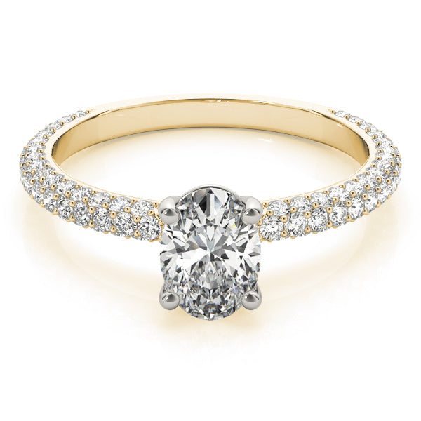 PAVE ENGAGEMENT RING WITH OVAL CENTER - Image 5