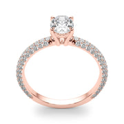 PAVE ENGAGEMENT RING WITH OVAL CENTER - Image 10