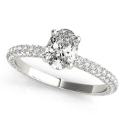 PAVE ENGAGEMENT RING WITH OVAL CENTER - Image 2