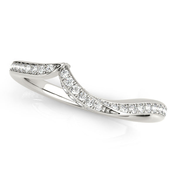 Classic Wedding Band Ring with 1/4 Carat Total Weight Diamonds in G-H Color and SI1-SI2 Clarity