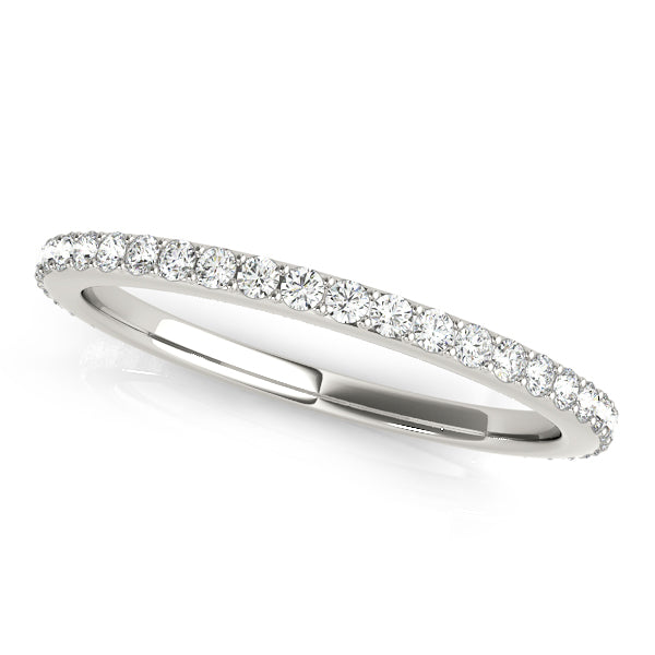 Classic Wedding Band Ring with 1/4 Carat Total Weight Diamonds in G-H Color and SI1-SI2 Clarity