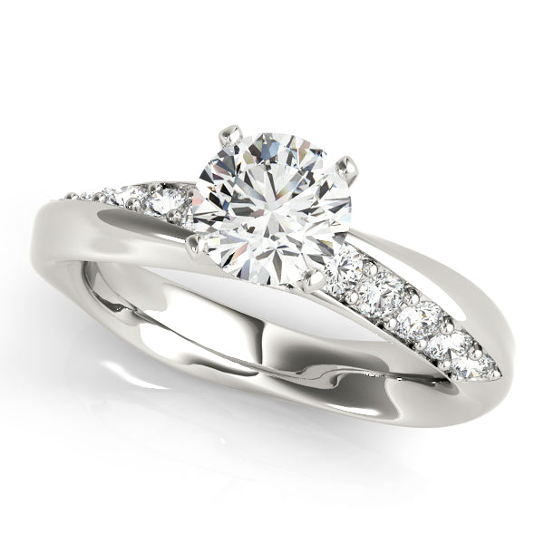 Semi-Mount Engagement Ring with 0.35 Carat Total Diamond Weight, SI1-SI2 Clarity, G-H Color