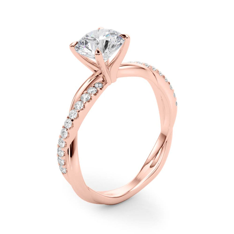 TWISTED DIA SHANK ENGAGEMENT RING - Image 4