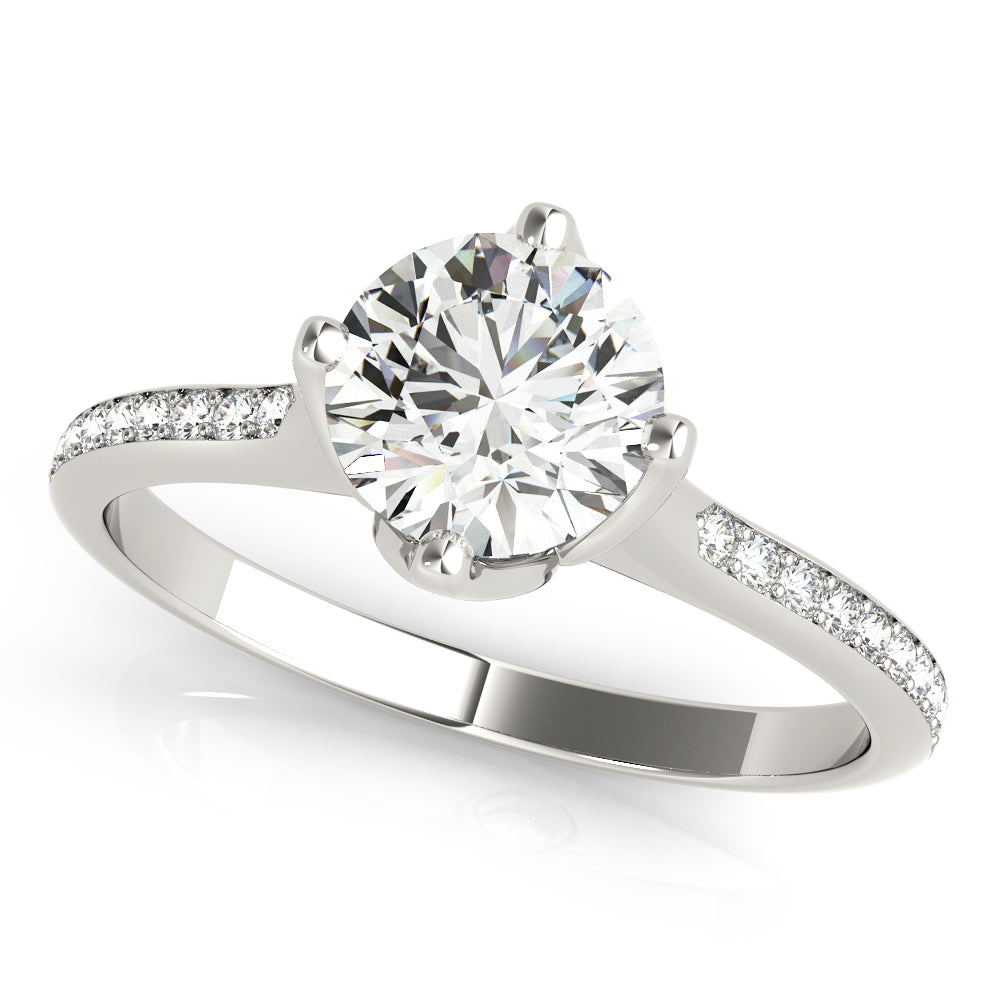 Elegant Semi-Mount Engagement Ring with 2.12 Carat Total Diamond Weight, SI1-SI2 Clarity, G-H Color