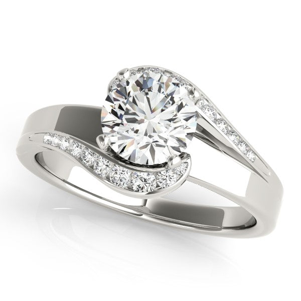 Semi-Mount Diamond Engagement Ring with 0.1830 Carat Total Weight, SI1-SI2 G-H Quality
