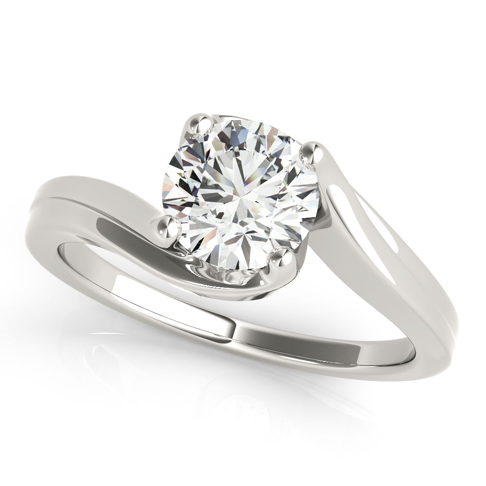 Elegant Bypass Engagement Ring with 1/2 Carat Total Diamond Weight, SI1-SI2 G-H Quality