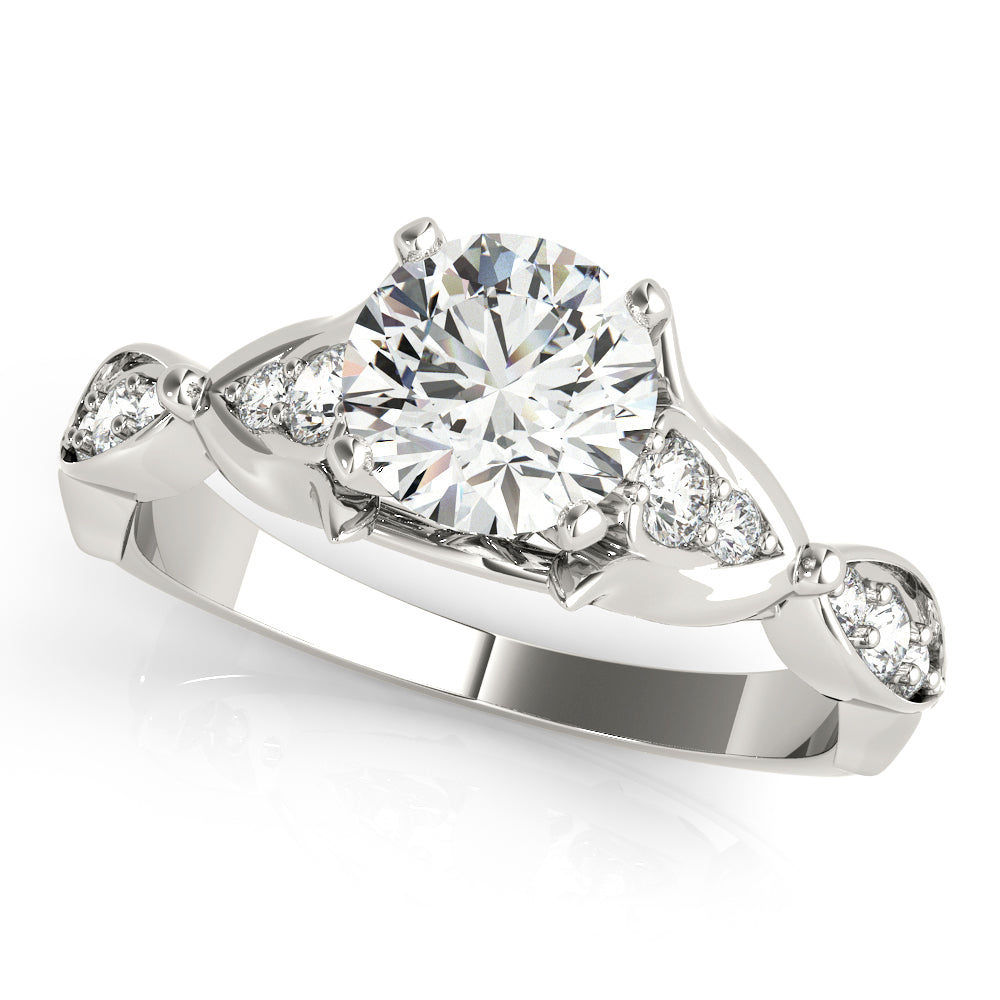 Elegant Diamond Semi-Mount Engagement Ring with 0.25 Carat Total Weight