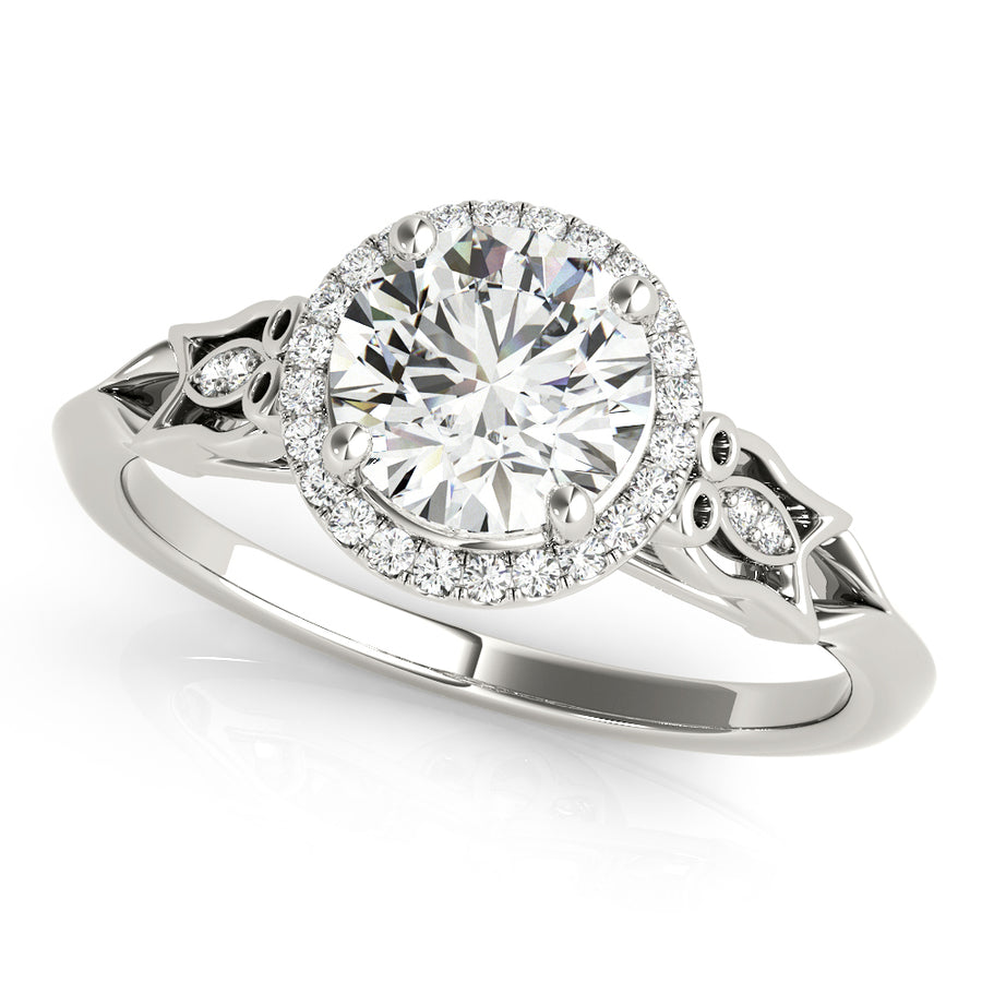 Elegant Semi-Mount Engagement Ring with 1.628 Carat Total Diamond Weight, SI1-SI2 G-H Quality