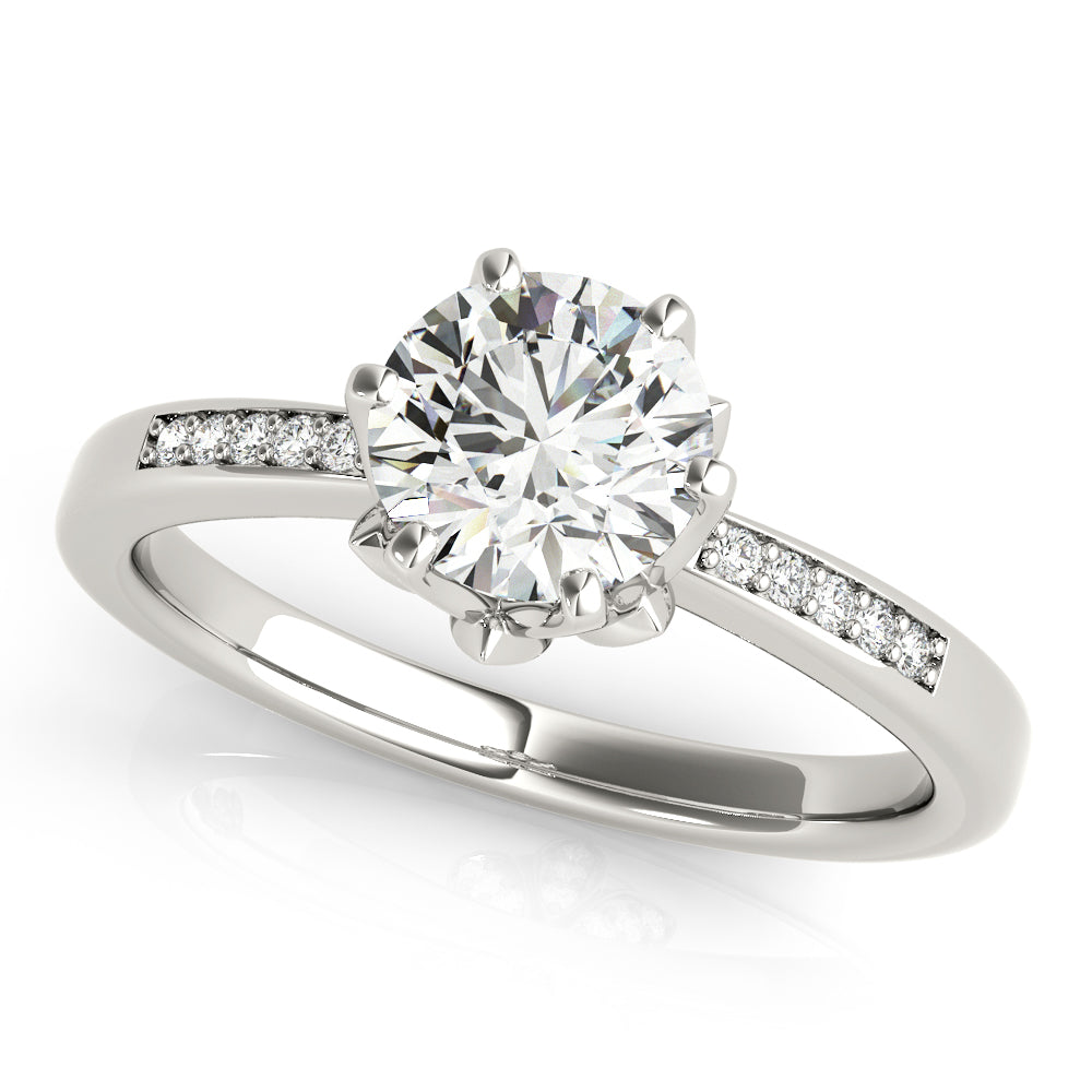 Semi-Mount Diamond Engagement Ring with 3/4 Carat Total Weight in SI1-SI2 G-H Quality